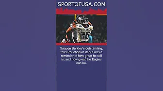 Saquon Barkley's stellar Eagles debut should put the NFL on notice #shorts thumbnail