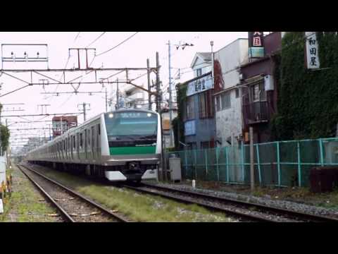 JR埼京線　205系　E233系7000番台 入線＆発車