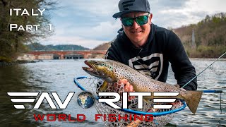 Favorite World Fishing. Ловля крупной форели на дикой речке в Италии.