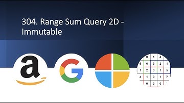 Range Sum Query 2D   Immutable | Leetcode 304 | Google Amazon Microsoft | Matrix