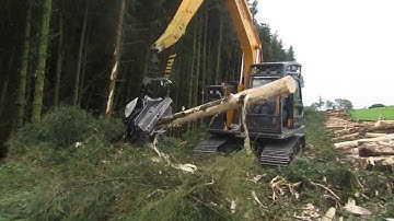 Forestry Logging Machine At Work - Northern Ireland