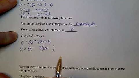 Algebra 2 Homework - 7.4Video