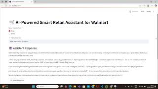 🛒 AI-Powered Smart Retail Assistant for Walmart
