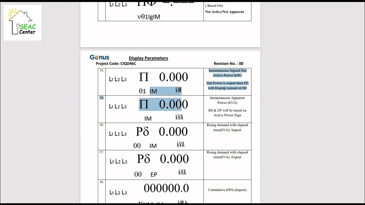 Genus Net meter user manual YouTube