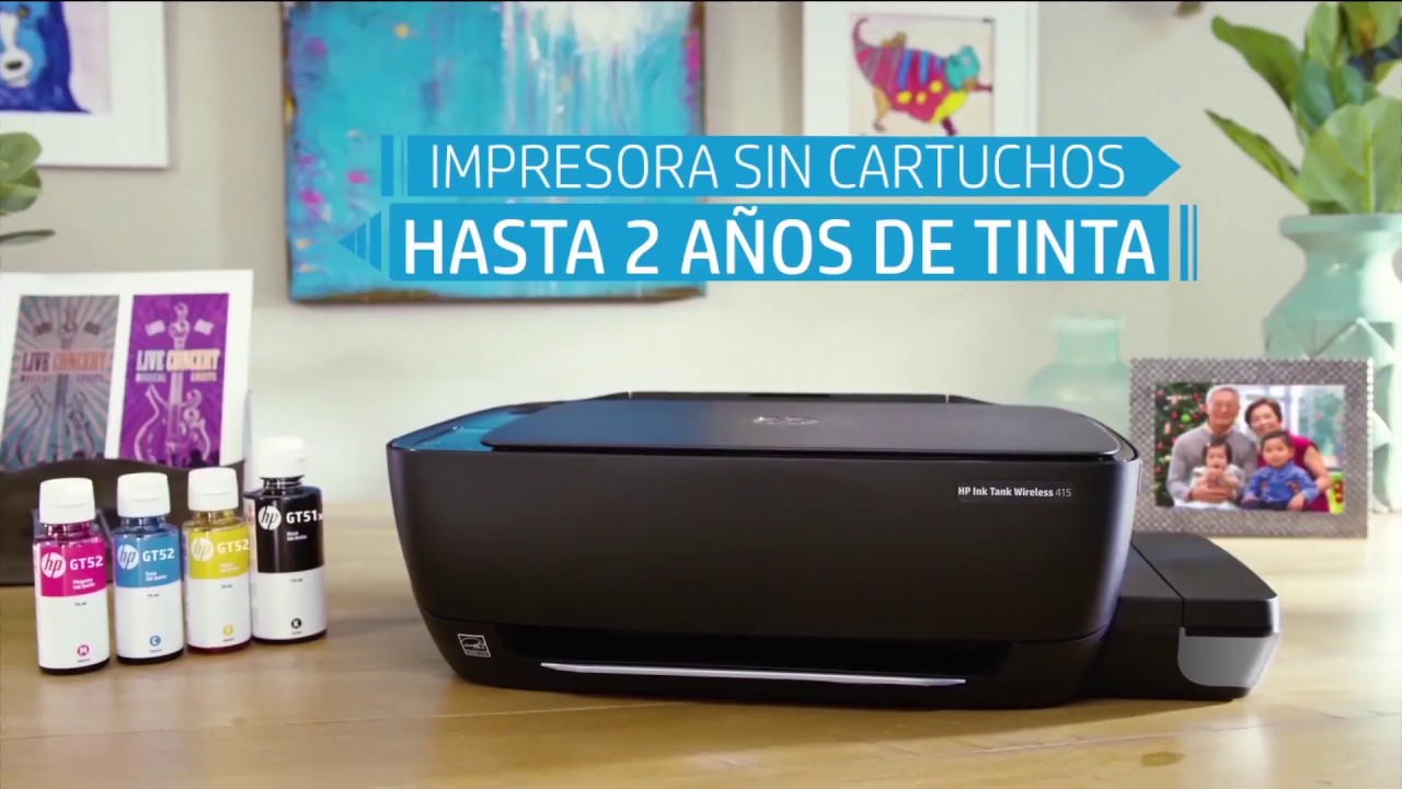 Impresora HP 415 - Multifuncional con sistema continuo - YouTube