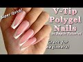 Polygel V-Tip Nail Design | In Depth Lazy Girl Method Tutorial | Quick & Easy Nails For Beginners