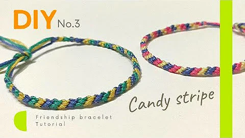 Candy stripe friendship bracelet tutorial 3 colors for beginners