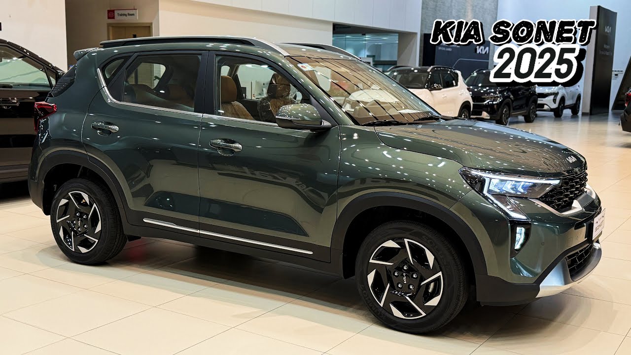 New Kia Sonet (2025) - Luxury Small SUV | Pewter Olive Color - YouTube