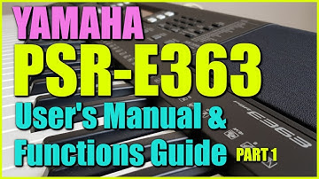 Yamaha PSR-E363 / PSR-EW300 - Video User