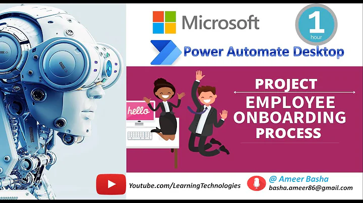 Power Automate Desktop || Project on Employee Onboarding Process-1hr (Excel, Web & Email Automation)