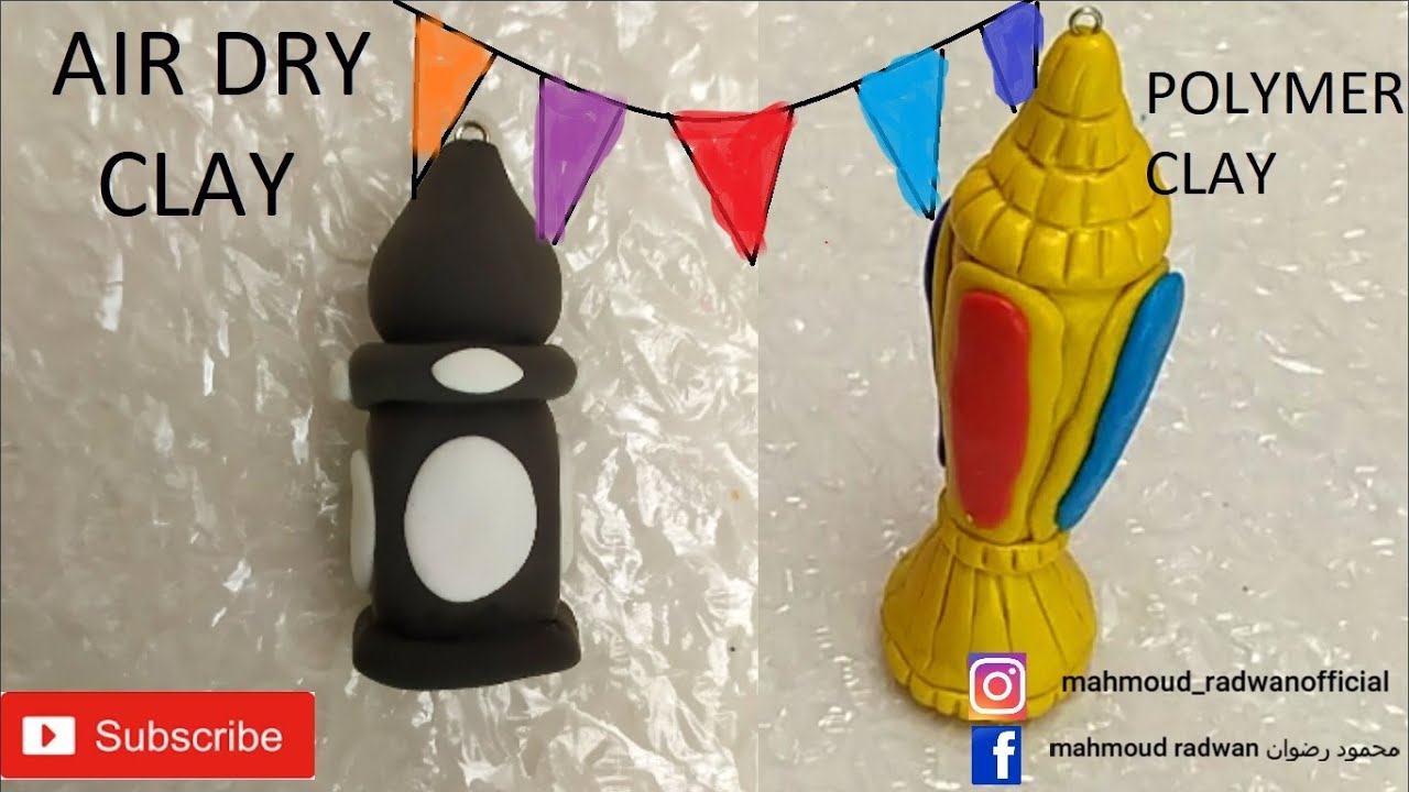 polymer clay lantern air dry clay lantern فوانيس رمضان من الصلصال