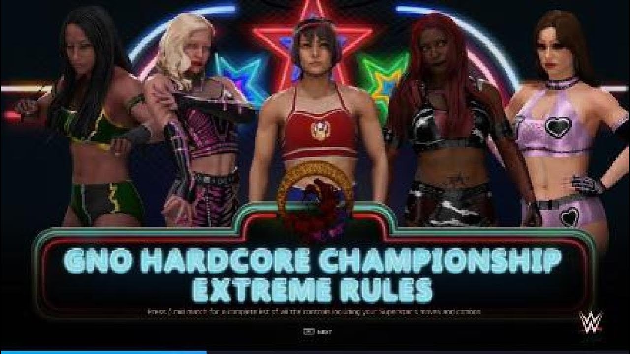 WWE 2K25 Extreme Rules *HARDCORE* - Rebecca vs Jennifer vs Danielle vs Stephanie vs Alundra