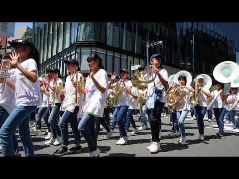 銀座柳まつり　2018　足立区中学校合同バンド