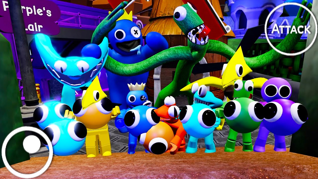 What If I Become Yellow, Blue, Cyan, Green, Orange And Lookise in Rainbow Friends  Chapter: 2