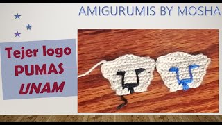 Details CROCHET THE UNAM PUMAS LOGO Guide