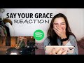 Reacting to my Brother's music video: SAY YOUR GRACE REACTION F.E.A.T.S  ft. Sonny Robertson