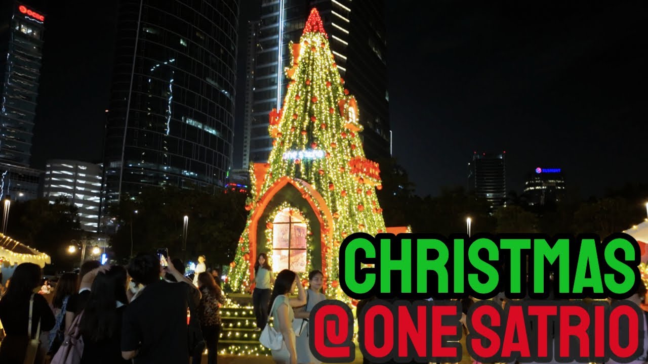 🎥 [SHORT CHRISTMAS WALK] at One Satrio | Food Bazaar & Christmas Tree