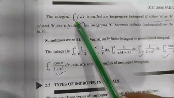 Improper Integrals & Their Convergence Part 1 | Chapter 2 REAL ANALYSIS semester 5