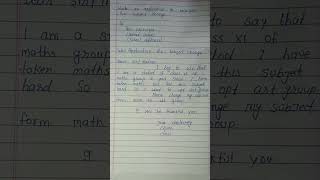 Application for subject Change l Application to principal for subject Change in english l letter