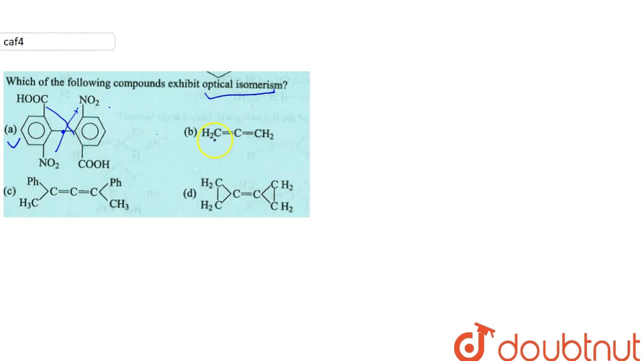 Which Of The Following Pounds Exhibit Optical Isomerism 