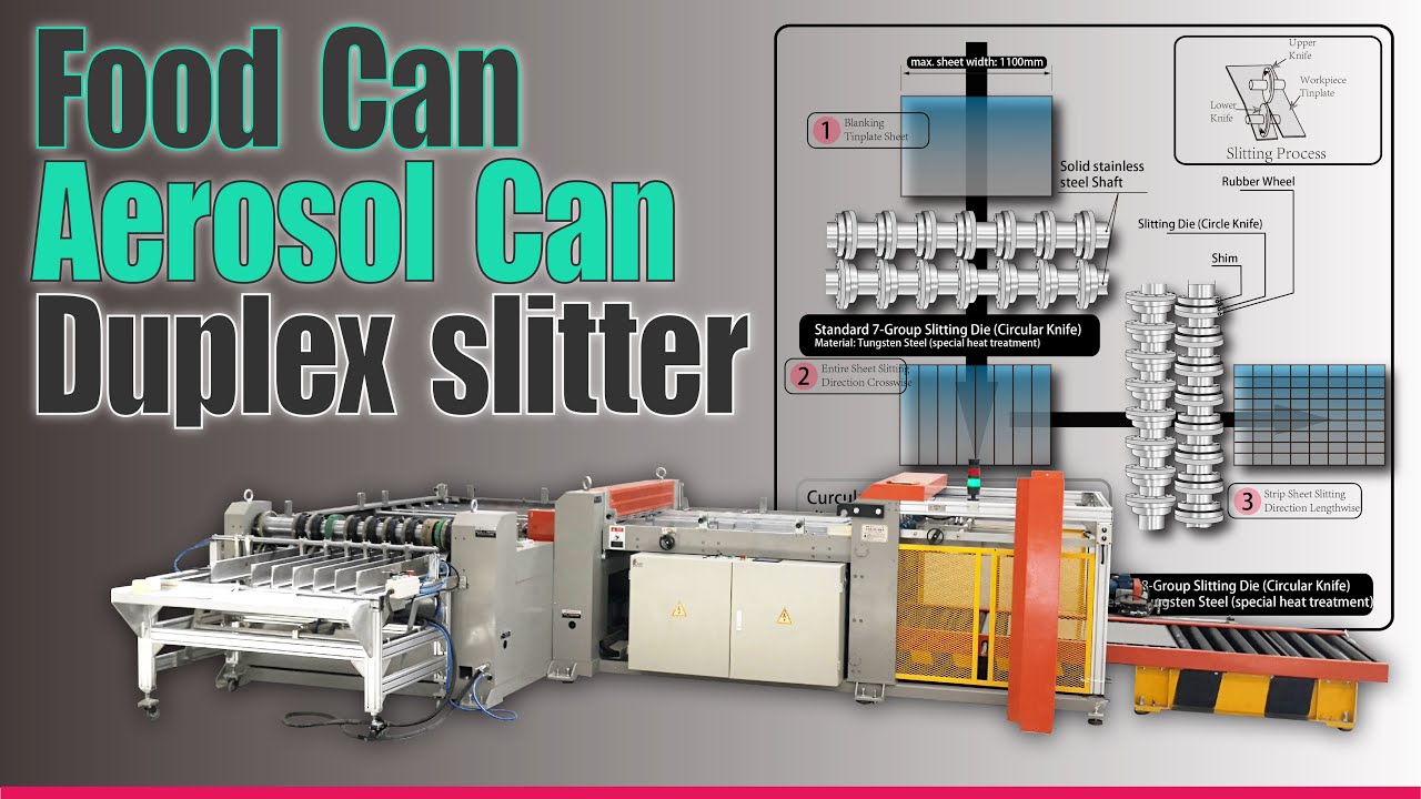 Duplex Slitter for metal sheet cutting canmaking YouTube