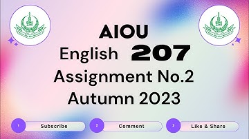 AIOU Code 207 Solved Assignment No.2 | Semester Autumn 2023