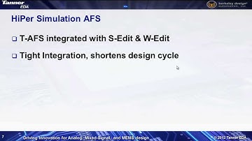 Nicolas Williams - Tanner EDA Product Manager - summarizing benefits of HiPer Simulation AFS