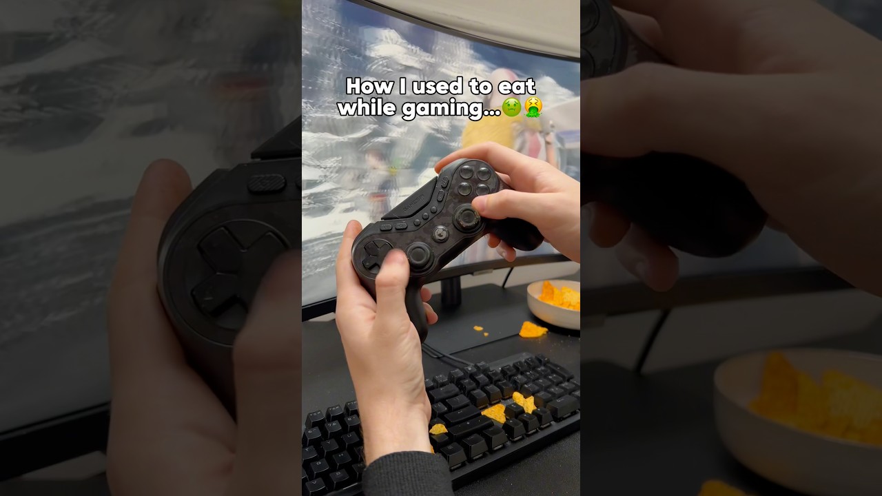How I eat while gaming without gettin my setup dirty…🤩
