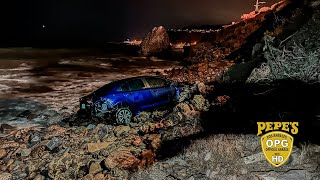 Toyota Corolla fished out of ocean  4am rotator recovery!