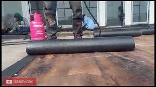 PEMASANGAN WATERPROOFING MEMBRANE BAKAR TIPE SANDED DI ANGKE PEMASANGAN WATERPROOFING MEMBRANE BAKAR TIPE SANDED DI ANGKE