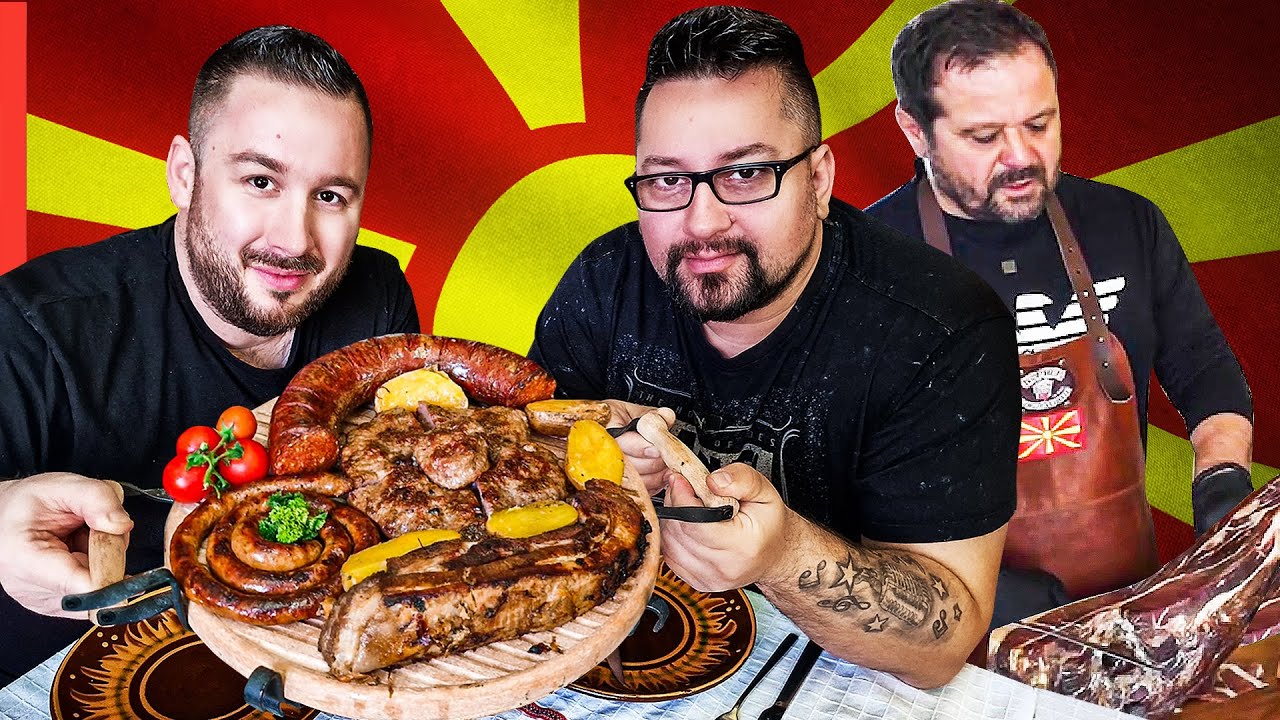 Puni stolovi hrane, meze i KILOGRAM roštilja! Dobrodošli u Makedoniju!