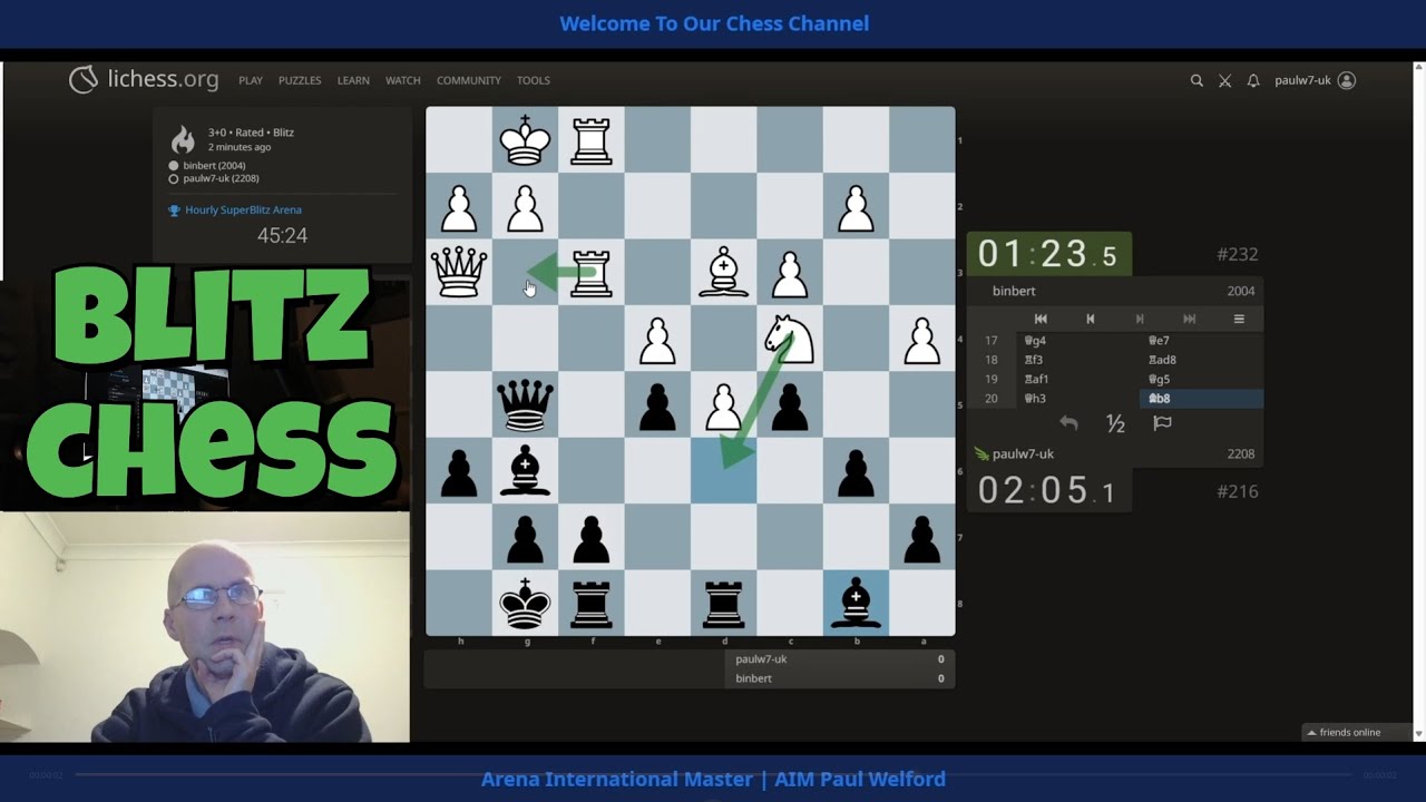 paulw7uk chess 2 games blitz chess v 2004 and 1425 lichess - YouTube