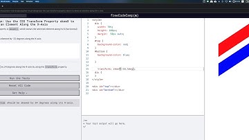 freeCodeCamp: Use the CSS Transform Property skewX to Skew an Element Along the X-Axis
