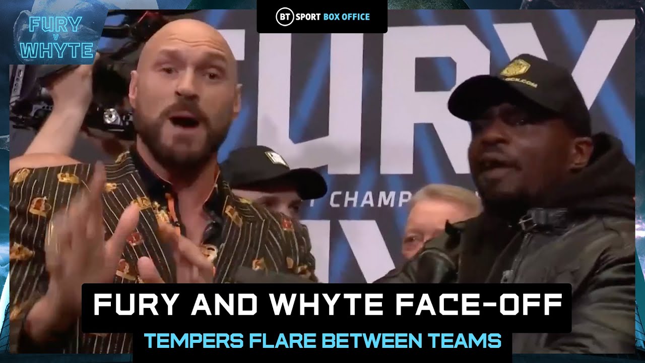 Fury and Whyte face-off as tempers flare between teams #FuryWhyte Press Conference