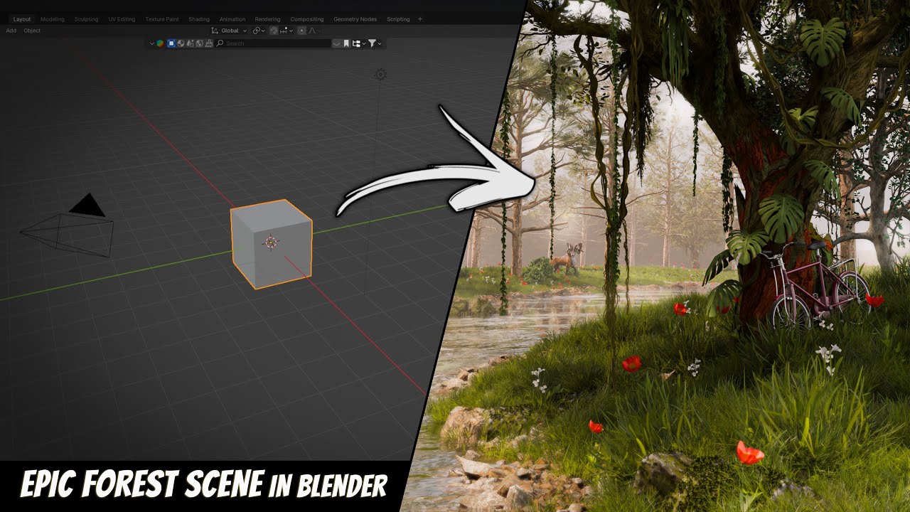 Creating a Stunning Forest Scene in Blender | Full Timelapse - YouTube