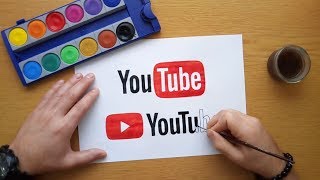 How to draw YouTube logos - Old vs. New YouTube logo