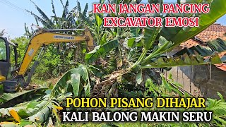 GARA GARA EXCAVATOR DIMARAHI YANG PUNYA PAGAR AKHIRNYA EXCAVATOR KESEL HAJAR POHON PISANG WARGA❗️