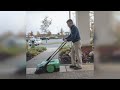 Overview: Bissell Commercial 38"" Deluxe Triple Brush Push Power Sweeper Turbo, 13.2 Gal. Capaci...
