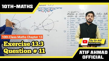 Exercise 13.3 clss 10 question no 11 | 10th class math | practical geometry | Our 10th math city