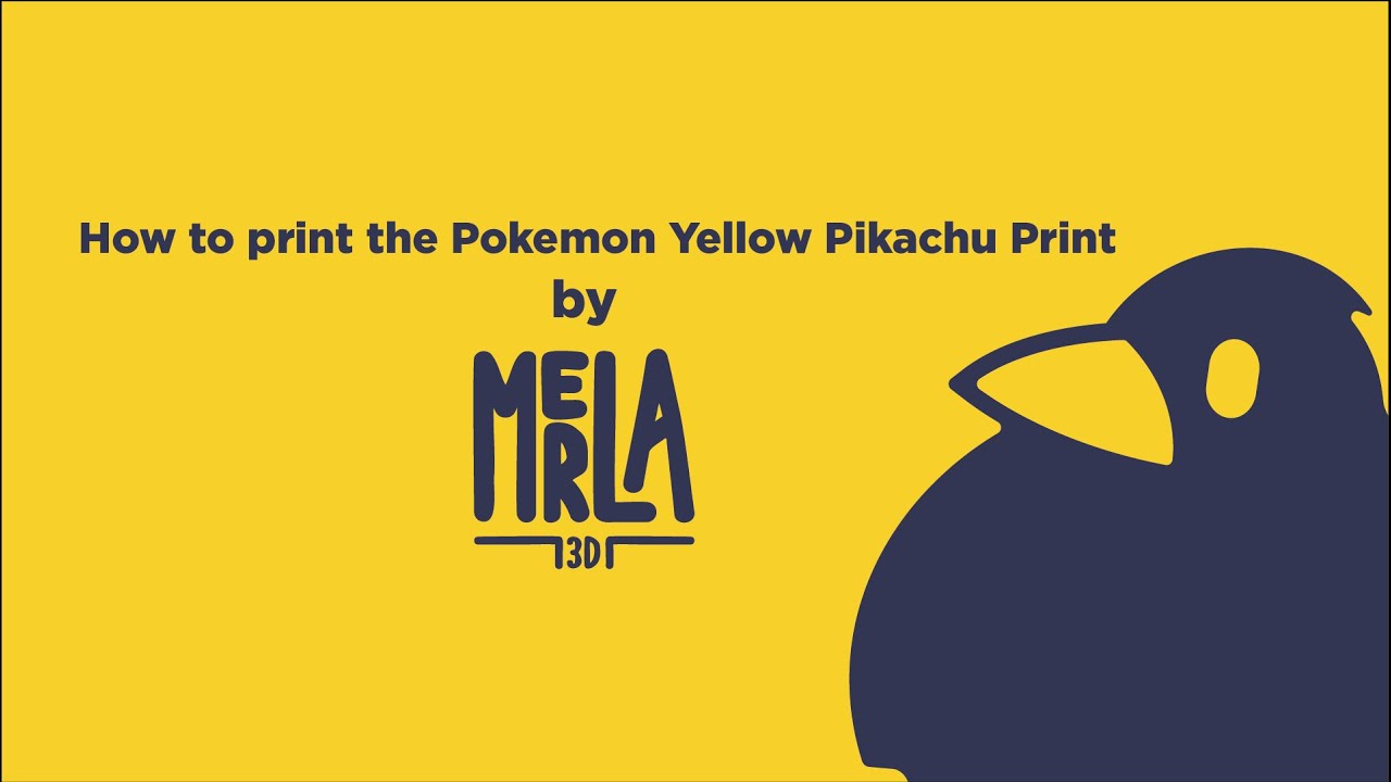 How to print Pokemon Yellow Pikachu Print by Merla3D - YouTube