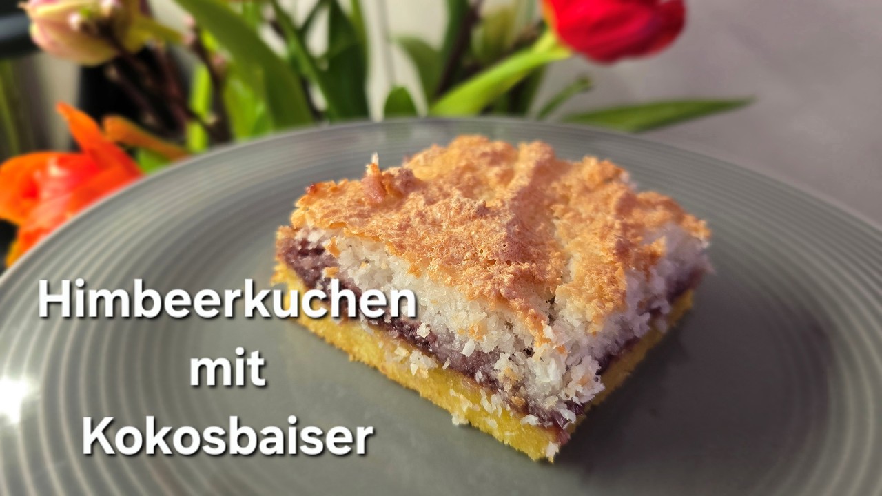 Himbeerkuchen mit Kokosbaiser  Thermomix®  TM7 - TM6 - TM5