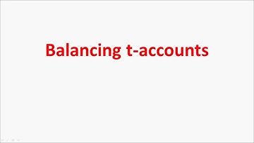 How to balance a t-account