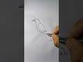 Easy bird drawing #shorts #art