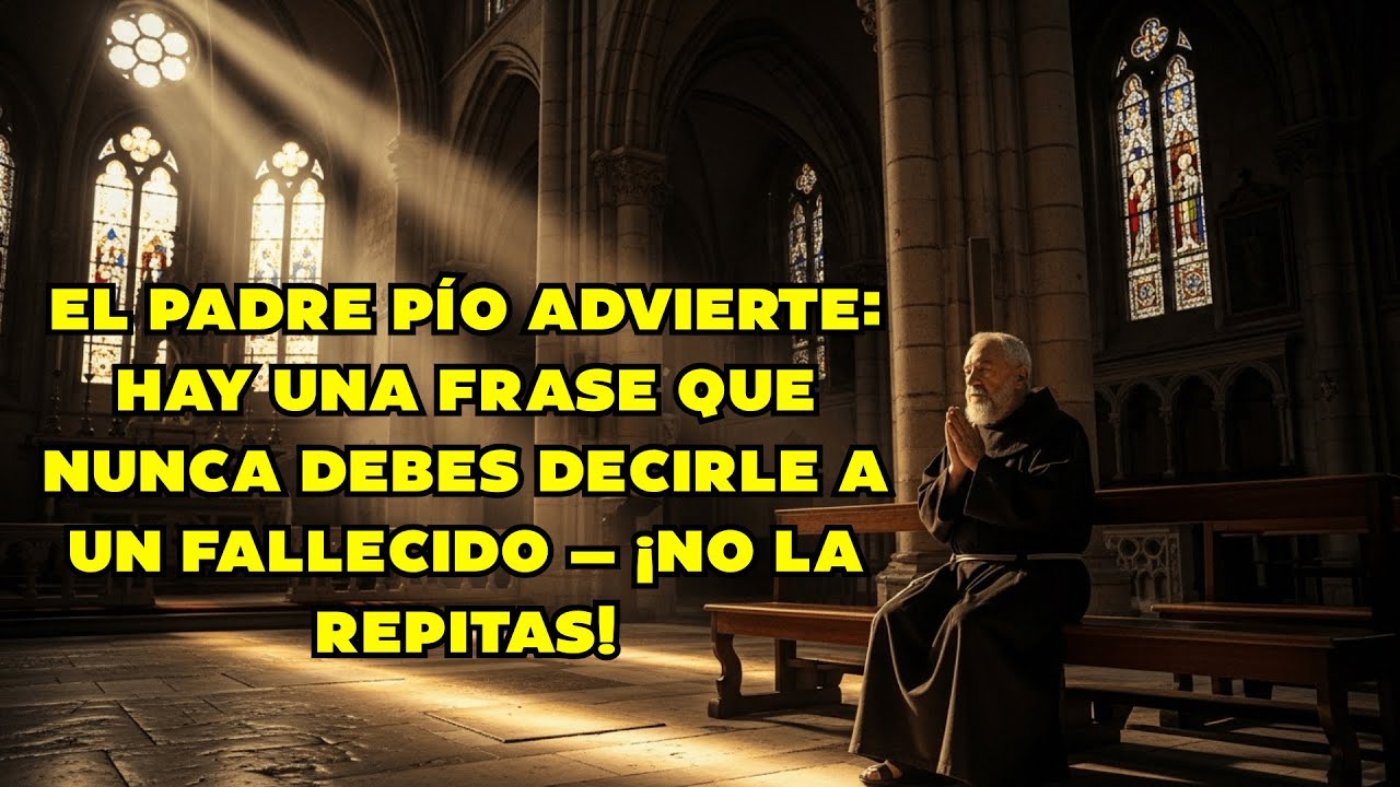 🔥 EL PADRE PÍO ADVIERTE: HAY UNA FRASE QUE NUNCA DEBES DECIRLE A UN FALLECIDO — ¡NO LA REPITAS!
