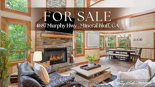 🏡 MINERAL BLUFF, GA CABIN FOR SALE 🌲 PRIVATE 4BR RETREAT WITH 3,678 SF & HOT TUB ✨