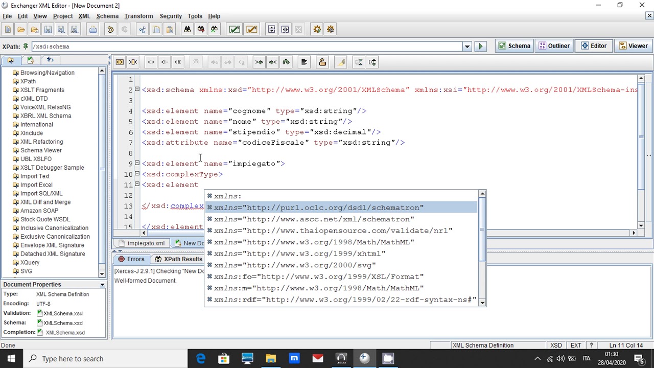 Costruire un XML Schema - YouTube