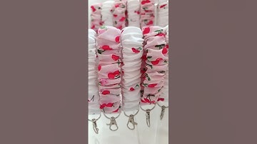 My Favourite 🍒 Scrunchie Wristlet Keychains is perfect solution for keep your keys organised #fyp