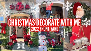 *NEW* 2022 FRONT PORCH CHRISTMAS DECORATE WITH ME // HOW TO DECORATE A TRADITIONAL & SIMPLE PORCH