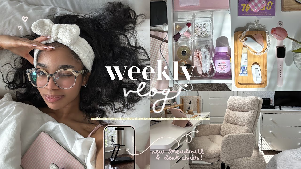 еженедельный видеоблог 🖥️🩰⛅️ — новое кресло и беговая дорожка Yesoul!, дни дома, походы по магази...