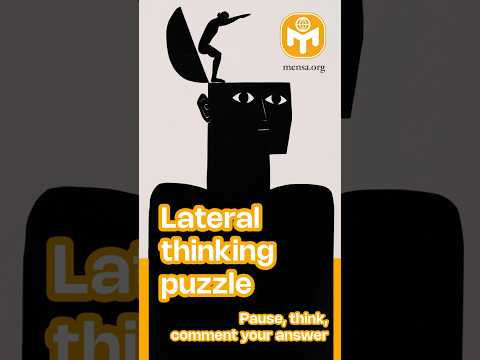Lateral Puzzle 1 #Mensa #LateralThinking #Puzzle #BrainTeaser
